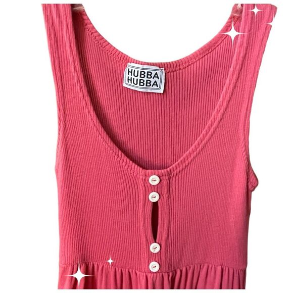 Vintage 70’s Hubba Hubba peachy pink knit tank maxi - Picture 2 of 6